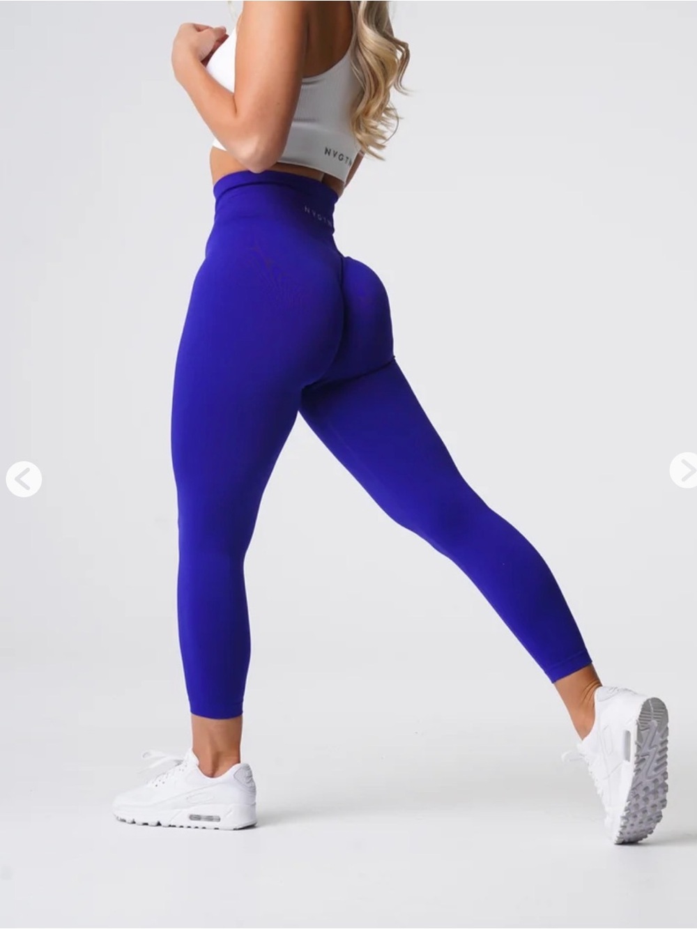 NVGTN Royal Blue High-Waist Seamless Leggings LIKE NEW